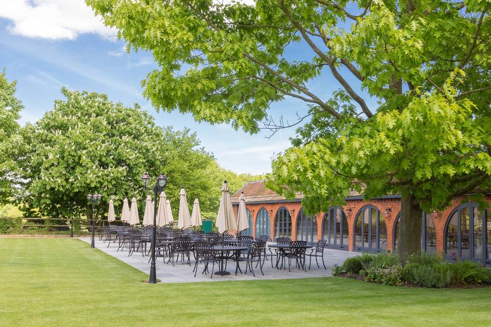 Jonathan and Louise working as a Greenwoods Hotel & Spa Wedding Videographer in Stock, Essex