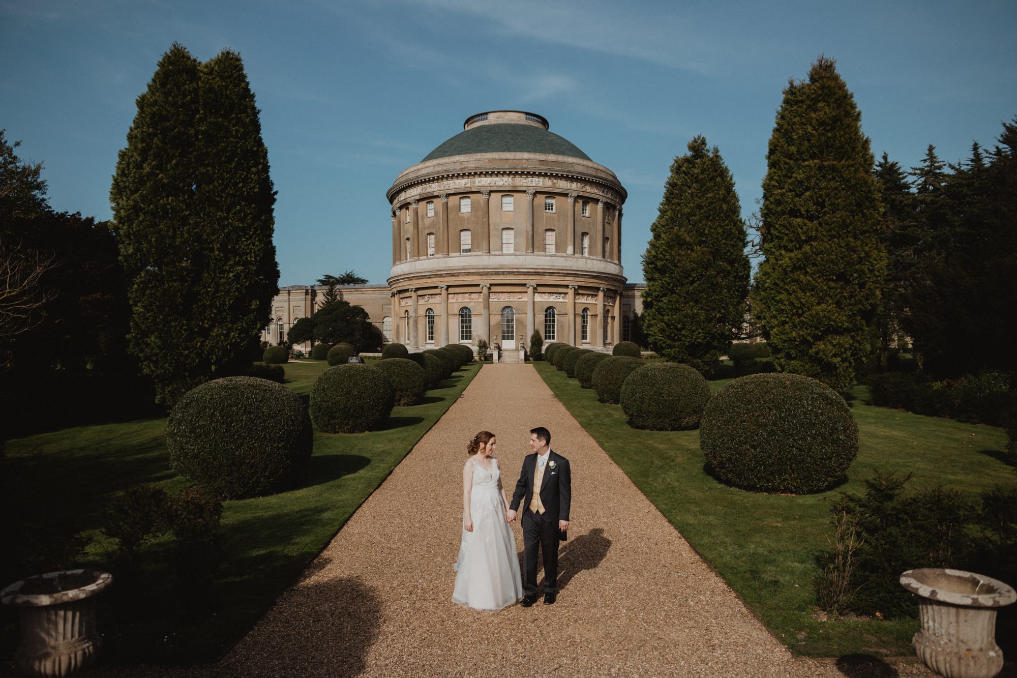 Jonathan and Louise working as an Ickworth House Wedding Videographer at the Italianate Palace in Suffolk