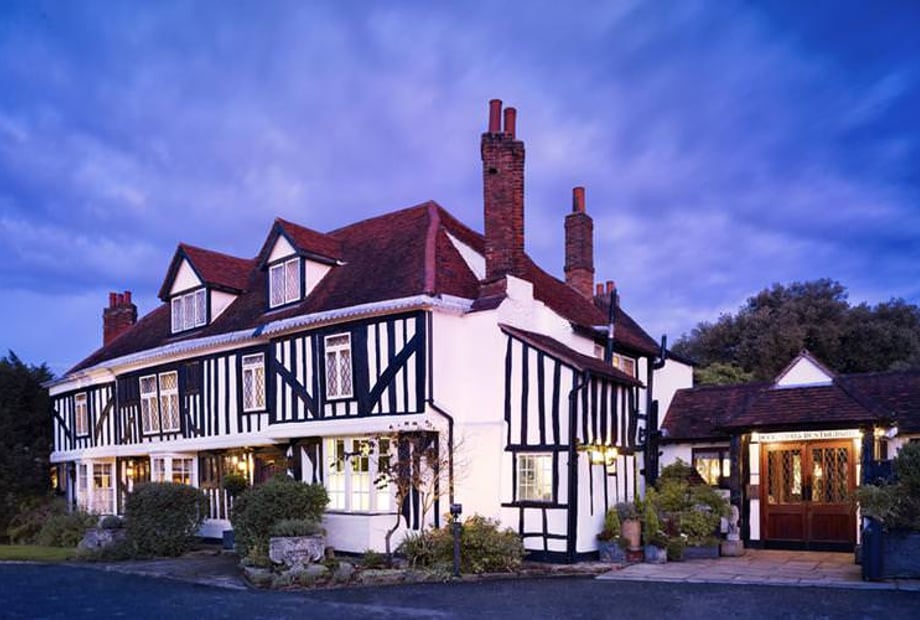 Jonathan and Louise working as a Marygreen Manor Wedding Videographer at the Tudor manor house in Brentwood, Essex