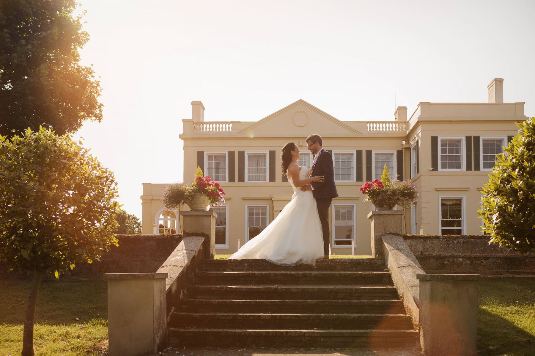 Jonathan and Louise working as a The Lawn Wedding Videographer at the historic Georgian manor in Rochford, Essex